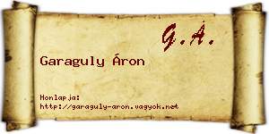 Garaguly Áron névjegykártya