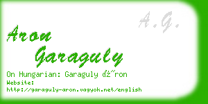 aron garaguly business card